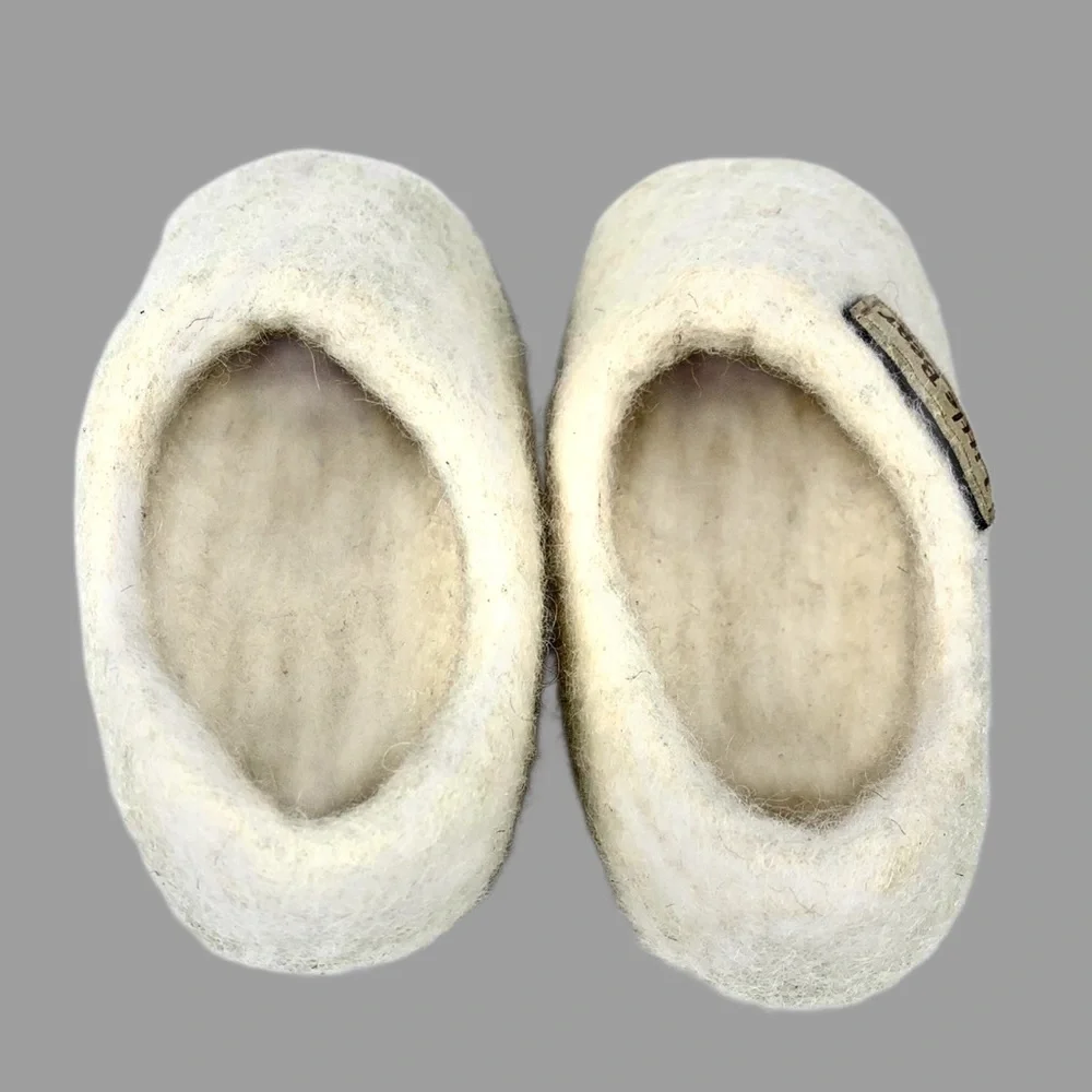 Little Bear Hand Made Shearling Infant Clog Slippers Size 6.5
